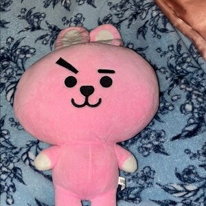 Pink Plush Toy with Embroidered Face